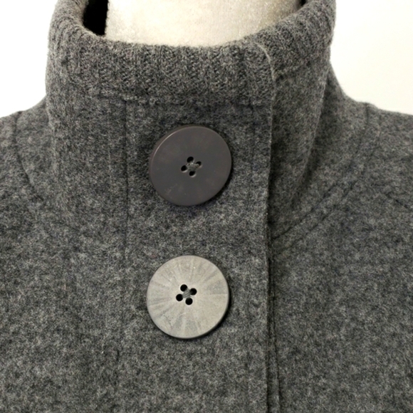 Jones New York Signature Wool/Nylon Grey Car Coat Jacket Lightweight Unlined EUC - Picture 2 of 16